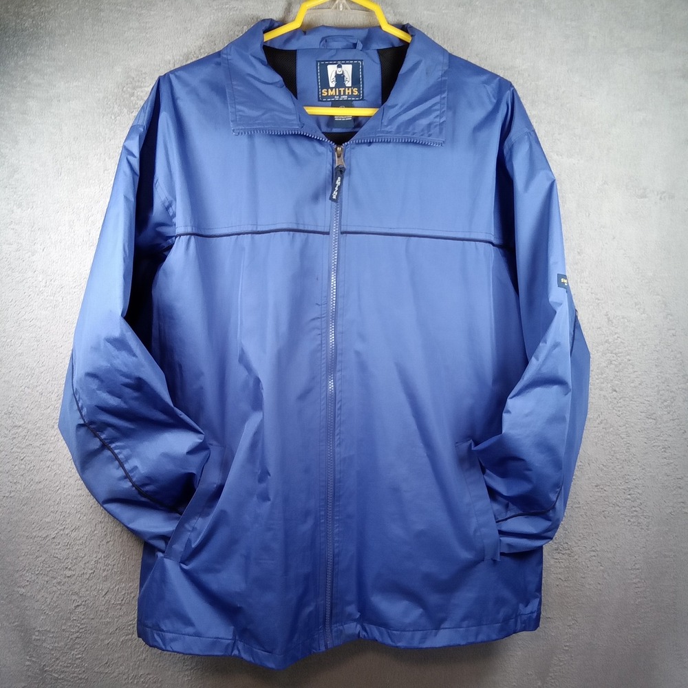 Smiths Workwear Mens Blue Lightweight Full Zip Mesh‎ Lined Windbreaker Jacket L